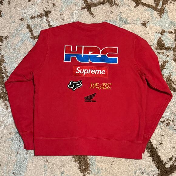Supreme x Fox Racing Honda HRC Sweatshirt Size Medium - Picture 1 of 10
